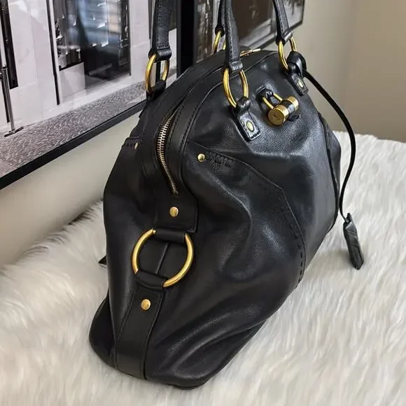 Yves Saint Laurent  Muse Handbag Black Leather - Picture 8 of 16